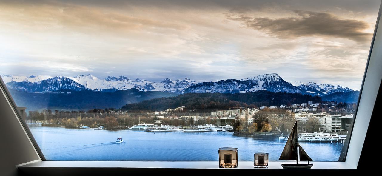 Lucerne Lake View Apartments Luaran gambar
